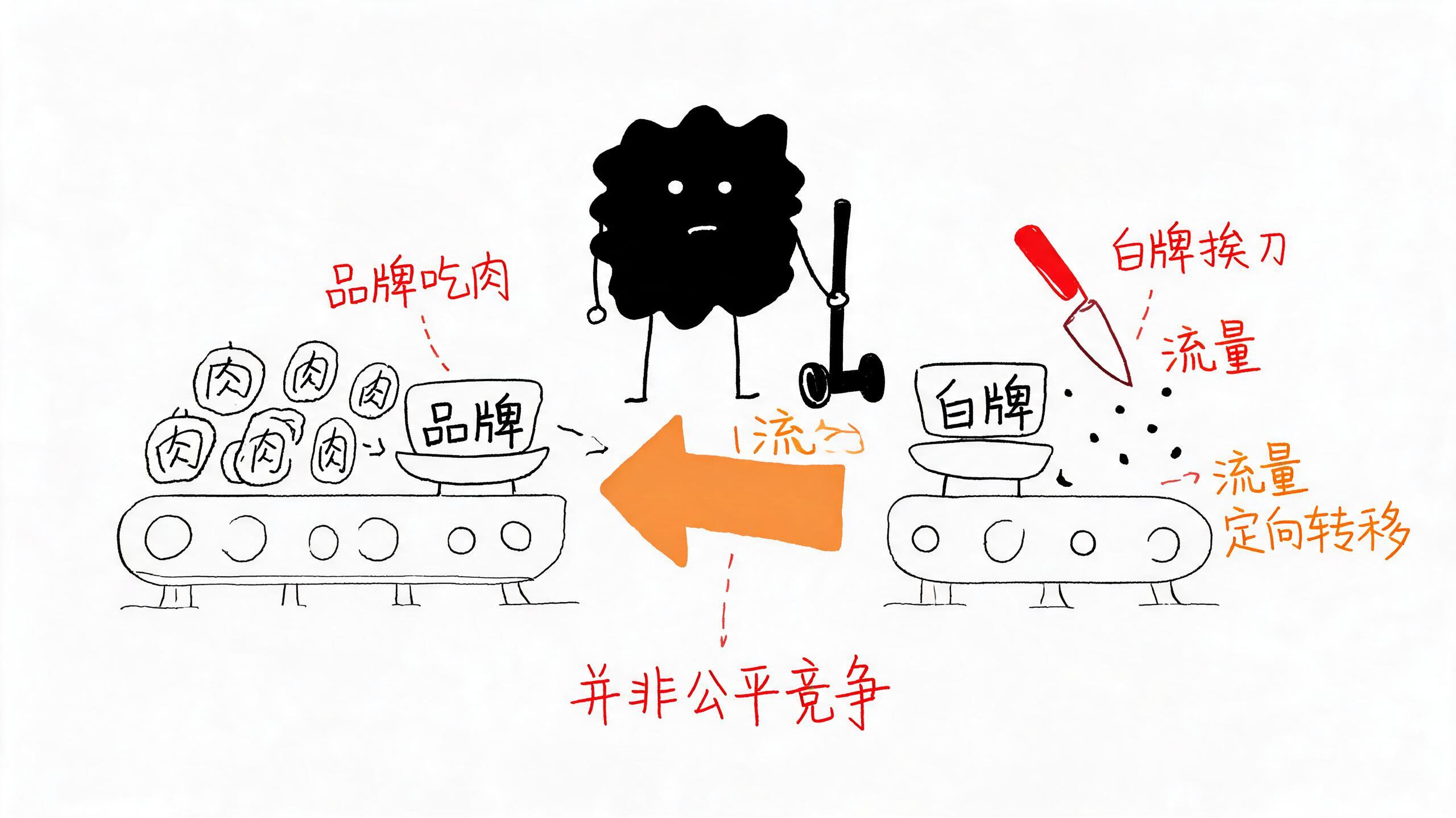 乘方再分配：流量从白牌定向转移到品牌