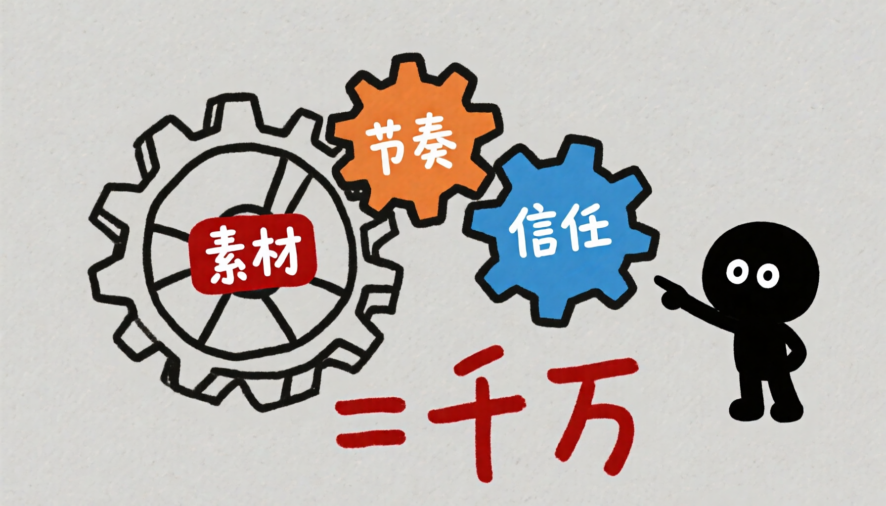 素材×节奏×信任=千万